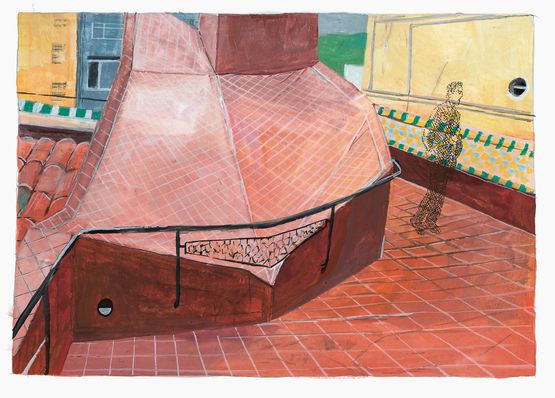 Barcelona Vila de Gracia by Marc Desgrandchamps contemporary artwork Painting