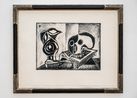 Le Pichet noir et la tete de mort by Pablo Picasso contemporary artwork Print