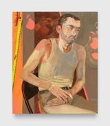 Ian in the studio with wildfire sunlight by Anthony Cudahy contemporary artwork painting