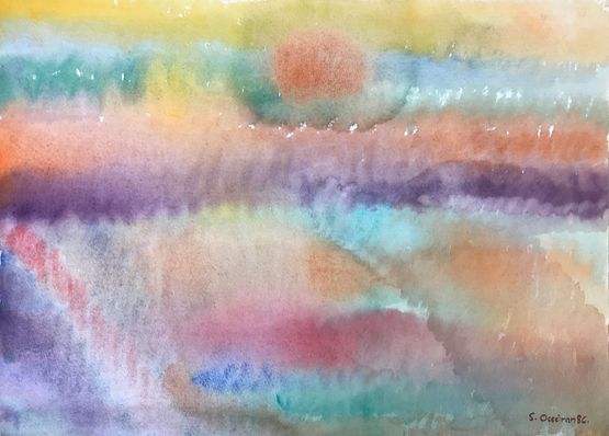 Landscape by Samia Osseiran Junblat contemporary artwork Works on Paper