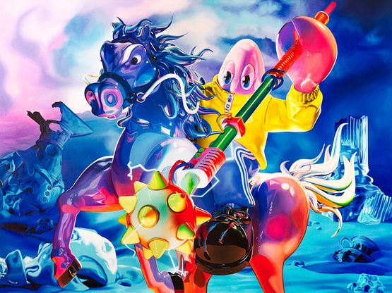 Battle Scene Figure XXIX from The Lobstar Planet by Philip Colbert contemporary artwork Painting