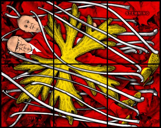 STEMMING by Gilbert  George contemporary artwork Painting