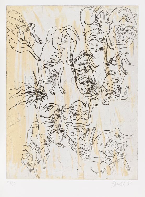 Schlafende Hunde by Georg Baselitz contemporary artwork Print