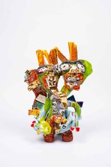 Multi-limbed green figure by Ramesh Mario Nithiyendran contemporary artwork sculpture