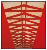 Red Interior by Tony Bevan contemporary artwork painting