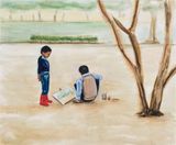 Outdoor Painting by Matthew Krishanu contemporary artwork painting