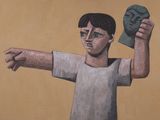 Untitled Man with bust by Heesoo Kim contemporary artwork painting