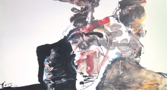 Double Rocks by Chuang Che contemporary artwork Painting
