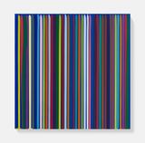 Admiral Blue Poured Lines by Ian Davenport contemporary artwork painting