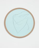 TouchTime 10 2  ecorche tondo by Cheyney Thompson contemporary artwork painting works on paper drawing