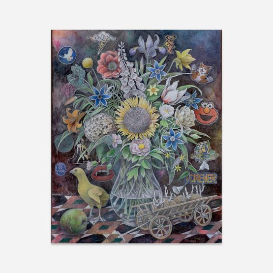 Comic Hamsterwheel by Michael Conrads contemporary artwork Painting