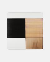 Exposed Painting Gold Green  Violet by Callum Innes contemporary artwork painting