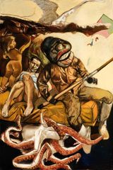 The Fisherman by Paula Rego contemporary artwork drawing works on paper