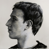 The Face of Facebook 1 by Zhu Jia contemporary artwork works on paper
