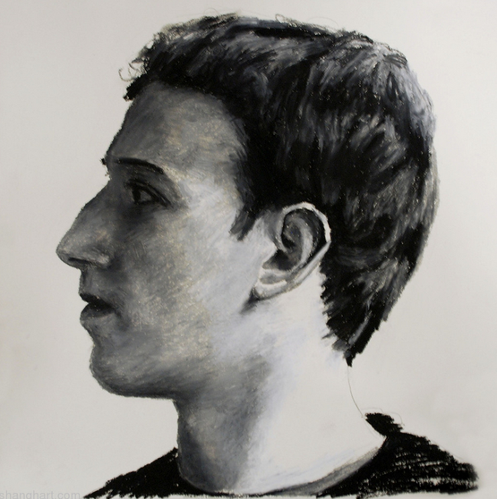 The Face of Facebook 1 by Zhu Jia contemporary artwork Works on Paper