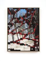 Monarch Wing Portrait by Zac Langdon-Pole contemporary artwork mixed media