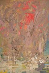 African Landscape XX Dust by Clive Van Den Berg contemporary artwork painting