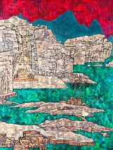 Landscape - Dialogue with Hongren by Xue Song contemporary artwork mixed media