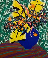 Gift Series White Fern and Green by Sydney Albertini contemporary artwork painting