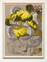 Circle by Girmachew Getnet contemporary artwork painting works on paper