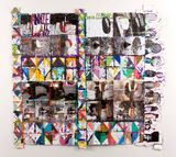 Stealth Bomber Paper quilt by Mike Cloud contemporary artwork painting photography print works on paper