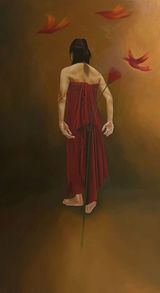 At the Tips of Your Hair the Pale Froth of Courage by Dian Suci contemporary artwork painting