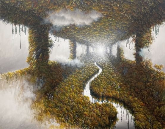 Le Voyage a Kassel by Ruben Fuentes contemporary artwork Painting