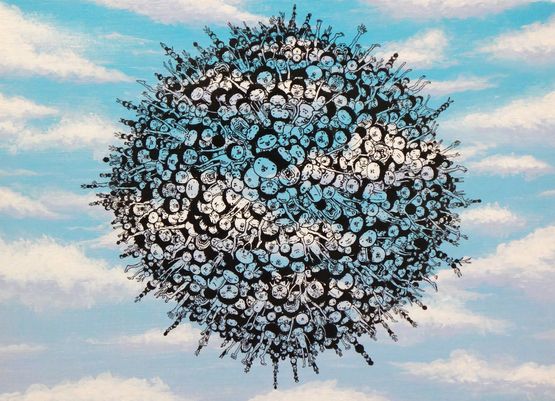 Ego-multiplication No.7 by Yamamoto Ryuki contemporary artwork Painting