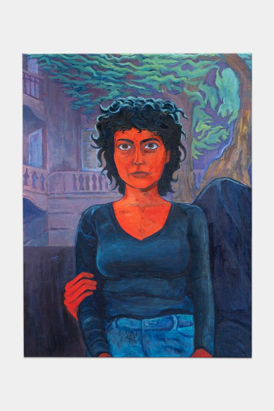 Self portrait Red by Ulviyya Iman contemporary artwork Painting