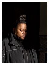 Sightless Woman in Black Jacket Half in Shade by Paul Graham contemporary artwork photography