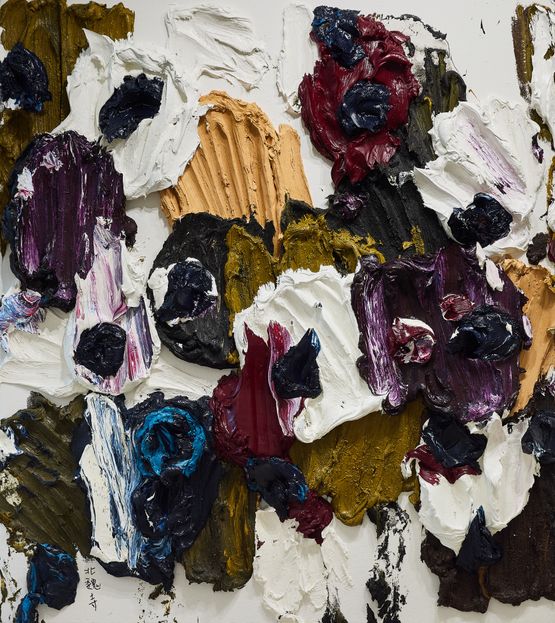 The Northern Wei Temple by Zhu Jinshi contemporary artwork Painting