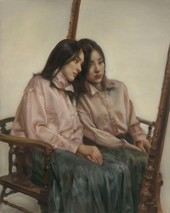 Flowers in the Mirror No.10 by Pang Maokun contemporary artwork Painting
