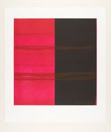 Lamp Black Scarlet Lake by Callum Innes contemporary artwork print