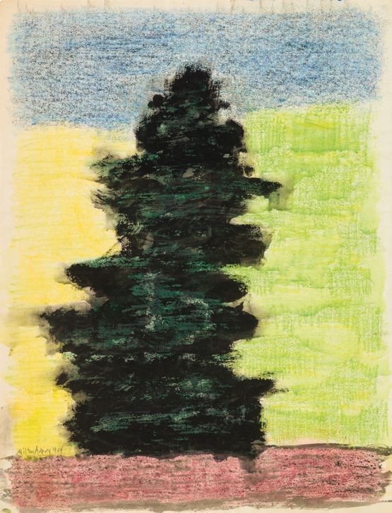 Dark Tree by Milton Avery contemporary artwork Works on Paper
