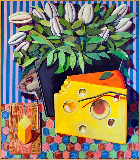 Bloemen en kaas by Kristof Santy contemporary artwork Painting