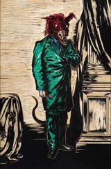 Magic of Atlas - Characters Design of Luocha - Fool Donkey by Sun Xun contemporary artwork painting mixed media