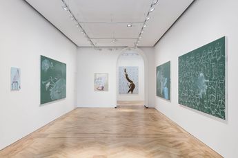Contemporary art exhibition Tala Madani Chalk Mark at Pilar Corrias Savile Row United Kingdom