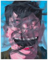 The Crowd by Yue Minjun contemporary artwork painting