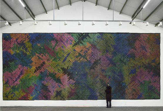 Appearance of Crosses 2016-B10 by Ding Yi contemporary artwork Works on Paper