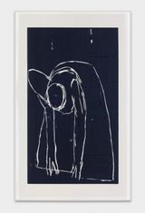 Erntende dark prussian blue by Andrea Buttner contemporary artwork print