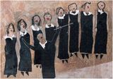 Cadlar Korosu by Azade Koker contemporary artwork mixed media painting