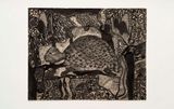 Untitled from the BlackWhite Animals series by Wanda Pimentel contemporary artwork works on paper