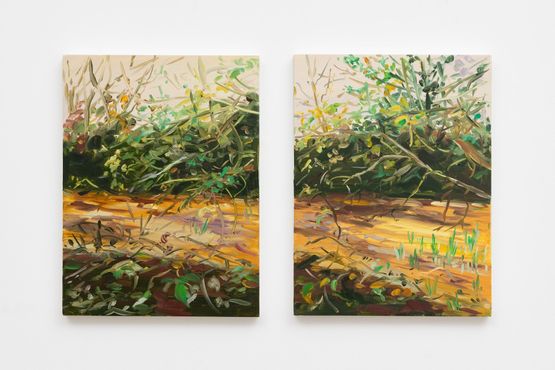 Sketch for Hollow Pond Orange Mud by Hannah Brown contemporary artwork Painting