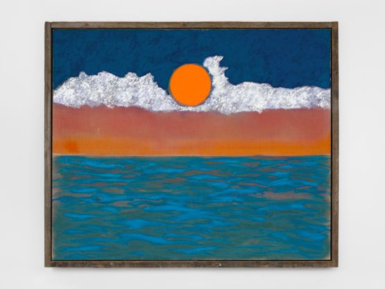 Big Ocean Caribbean Blues L August 2024 by Alvaro Barrington contemporary artwork Painting