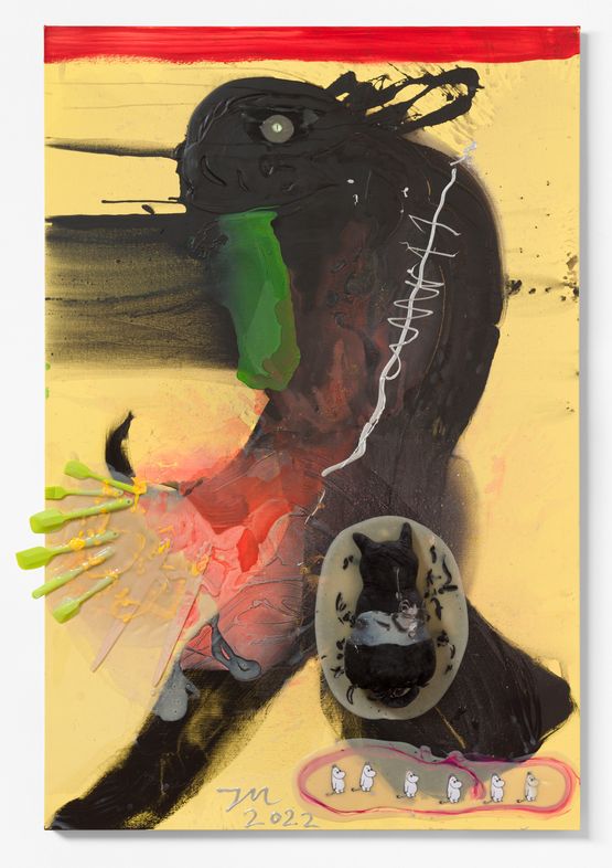 PIZZA KATZE STINKI WECK MICH EIN by Jonathan Meese contemporary artwork Painting
