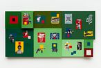 A geometria a brasileira verde n.1 by Rosana Paulino contemporary artwork Painting