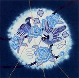 Japan blue Rose by Kohei Kyomori contemporary artwork mixed media textile
