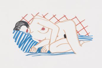 Contemporary art exhibition Tom Wesselmann Drawn In Steel Metal Editions at Galerie Lelong 38 Avenue Matignon Paris France