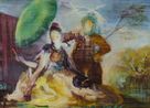 The Parasol after Goya by Adrienne Gaha contemporary artwork Painting