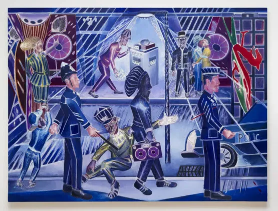 Brixton Blue by Denzil Forrester contemporary artwork Painting